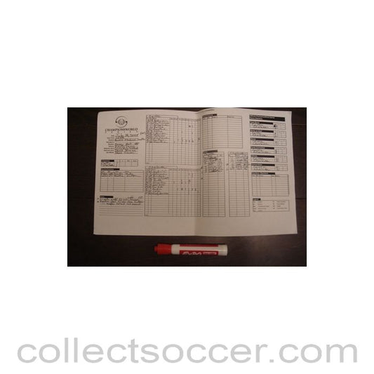 2004 - Celtic v Chelsea official handwritten teamsheet 24/07/2004 for a match played in Seattle, Washington, USA