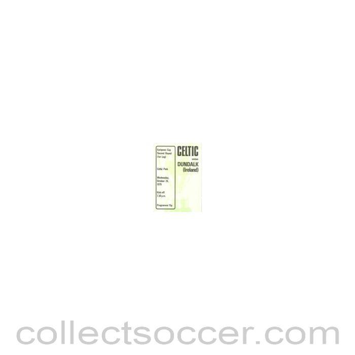 1979 - Celtic v Dundalk, Ireland official programme 24/10/1979 European Cup