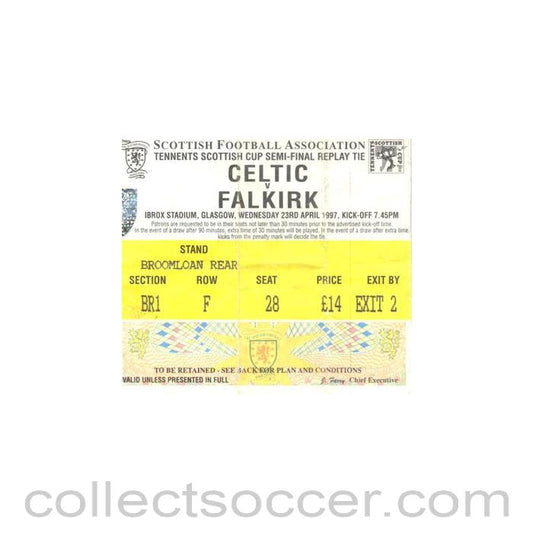 1997 - Celtic v Falkirk ticket 23/04/1997 Scottish Cup