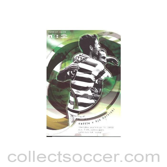 2000 - Celtic v Helsinki official programme 14/09/2000 UEFA Cup