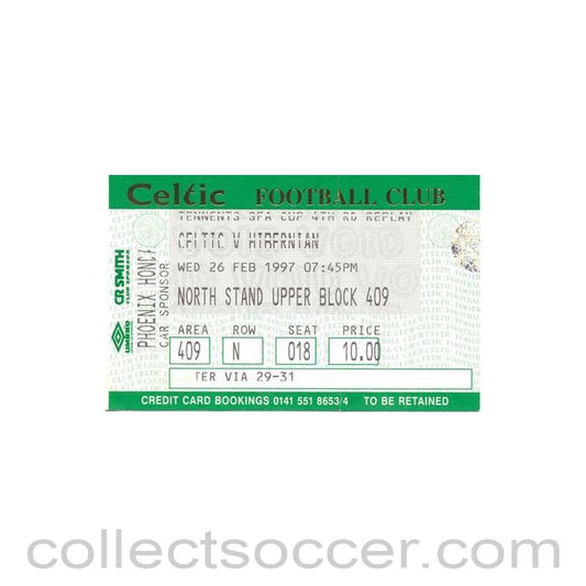 1997 - Celtic v Hibernian ticket 26/02/1997 Scottish FA Cup