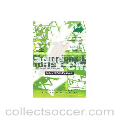 1998 - Celtic v St. Patrick official programme 22/07/1998 Champions League