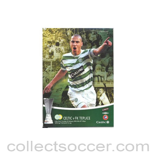 2004 Celtic v Teplice official programme 26/02/2004