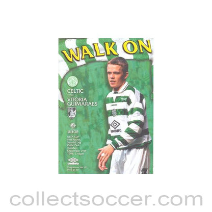 1998 - Celtic v Vitoria Guimaraes official programme 29/09/1998 UEFA Cup