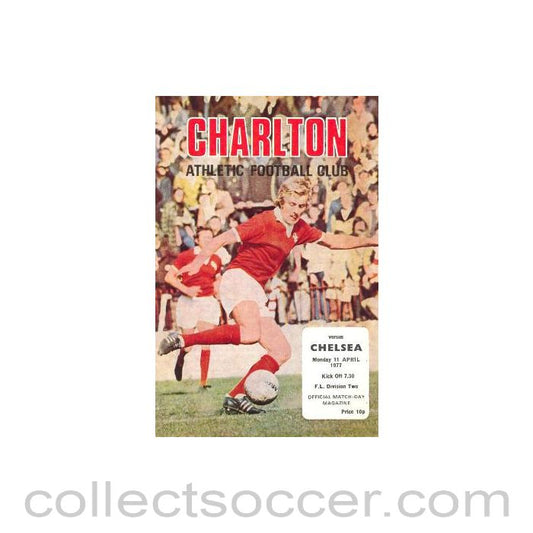 1977 - Charlton Athletic v Chelsea official programme 11/04/1977