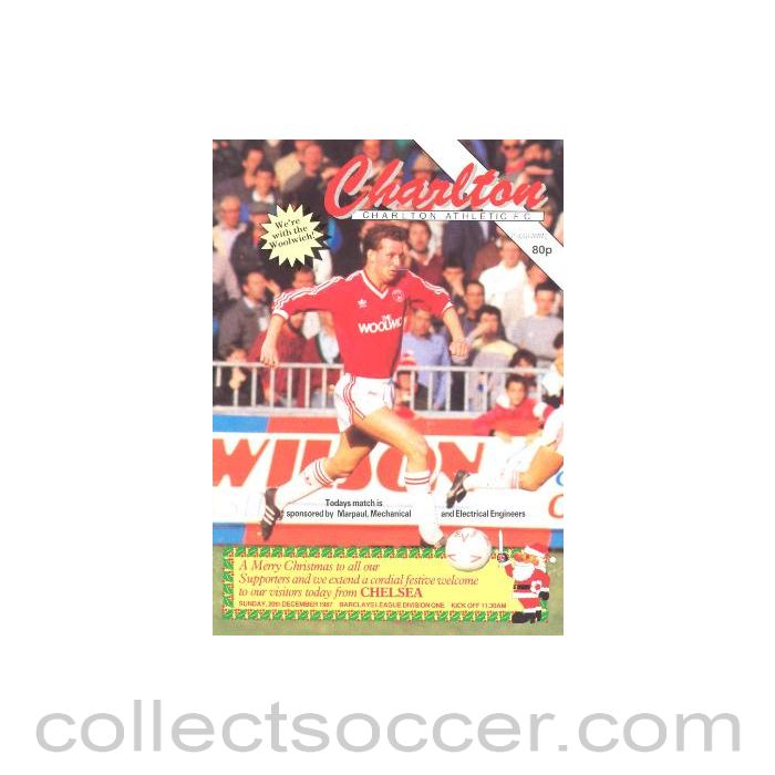 1987 - Charlton Athletic vChelsea official programme 20/12/1987