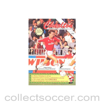 1987 - Charlton Athletic vChelsea official programme 20/12/1987