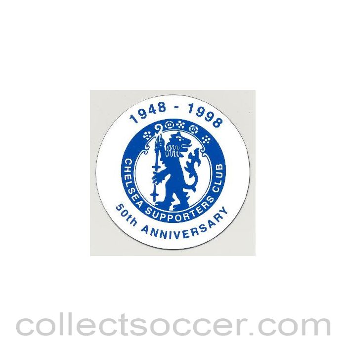 1948 - Chelsea round sticker 50th Anniversary 1948-1998
