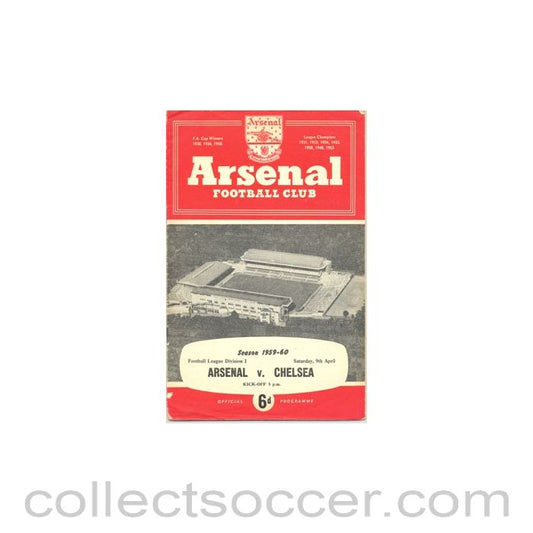 1960 - Arsenal vChelsea official programme 09/04/1960