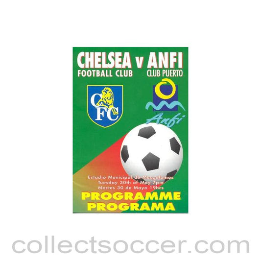 1981 - Chelsea v Anfi, Spain official programme 30/05/1981 in Spanish