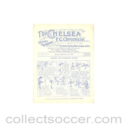 1923 - Chelsea v Aston Villa official programme 08/09/1923