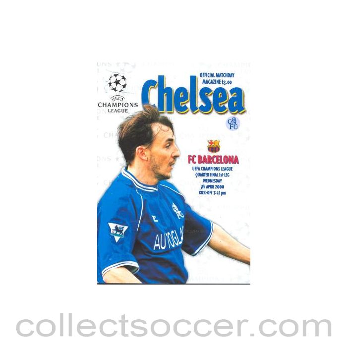 2000 - Chelsea v Barcelona official programme 05/04/2000 Champions League