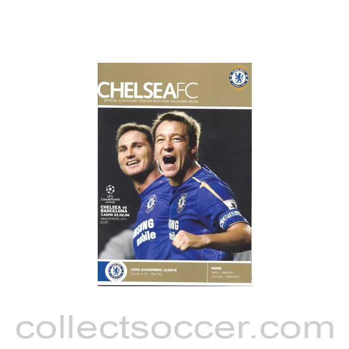 2006 - Chelsea v Barcelona official programme 22/02/2006