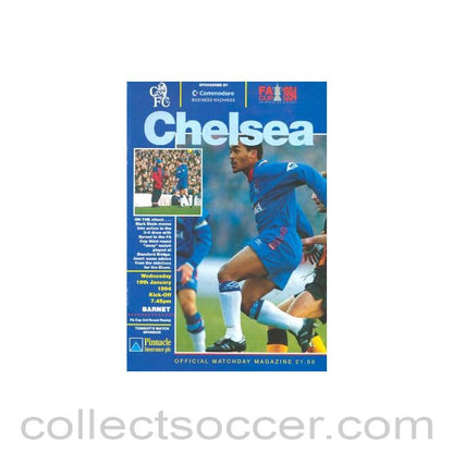 1994 - Chelsea v Barnet official programme 19/01/1994