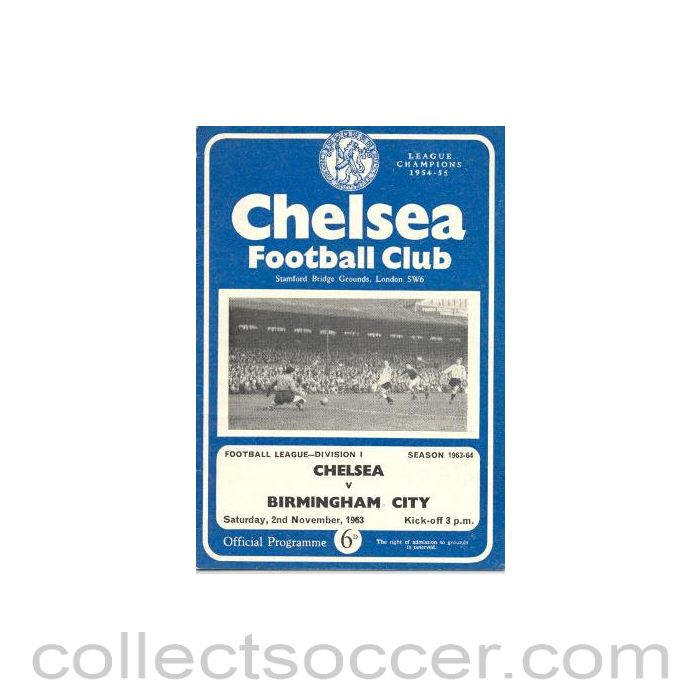 1963 - Chelsea v Birmingham City official programme 02/11/1963