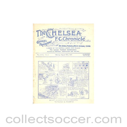 1921 - Chelsea v Birmingham official programme 29/08/1921