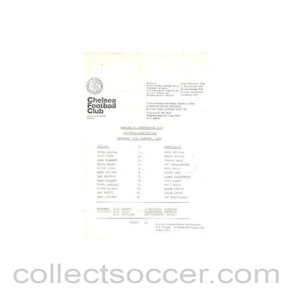 1980 - Chelsea v Birmingham City official programme 19/01/1980