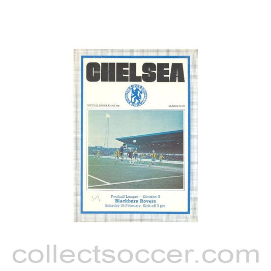 1976 - Chelsea v Blackburn Rovers official programme 28/02/1976