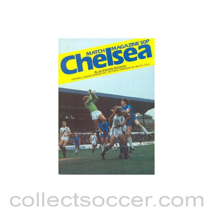 1983 - Chelsea v Blackburn Rovers official programme 26/02/1983