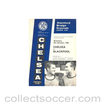 1965 - Chelsea v Blackpool official programme 09/10/1965