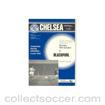 1966 - Chelsea v Blackpool official programme 17/10/1966