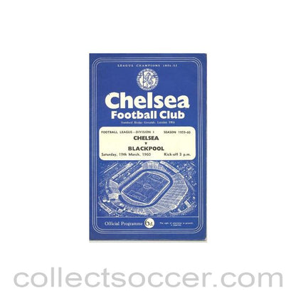 1960 - Chelsea v Blackpool official programme 19/03/1960