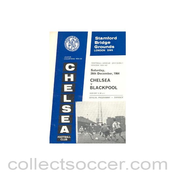 1964 - Chelsea v Blackpool official programme 26/12/1964