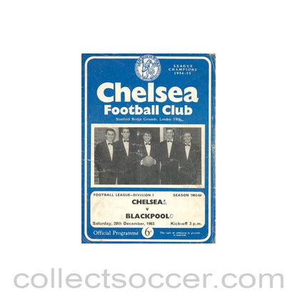 1963 - Chelsea v Blackpool official programme 28/12/1963