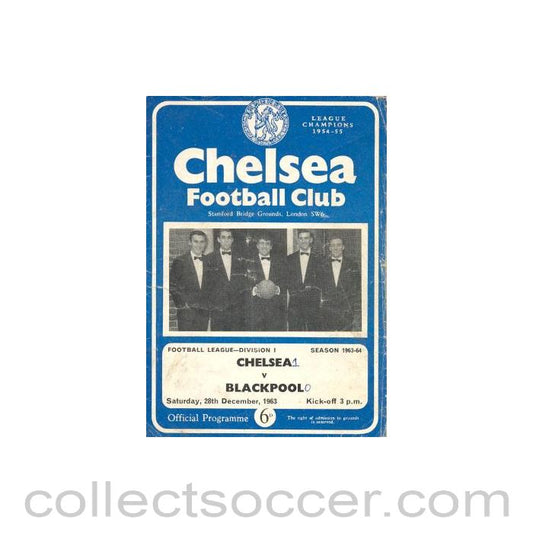 1963 - Chelsea v Blackpool official programme 28/12/1963