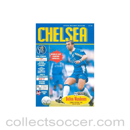 1998 - Chelsea v Bolton Wanderers official programme 10/05/1998