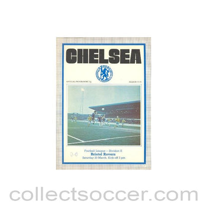 1976 - Chelsea v Bristol Rovers official programme 20/03/1976