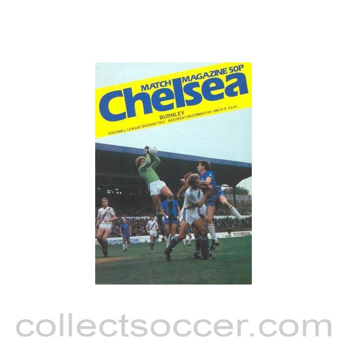 1982 - Chelsea v Burnley official programme 04/12/1982