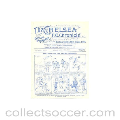 1921 - Chelsea v Burnley official programme 29/10/1921
