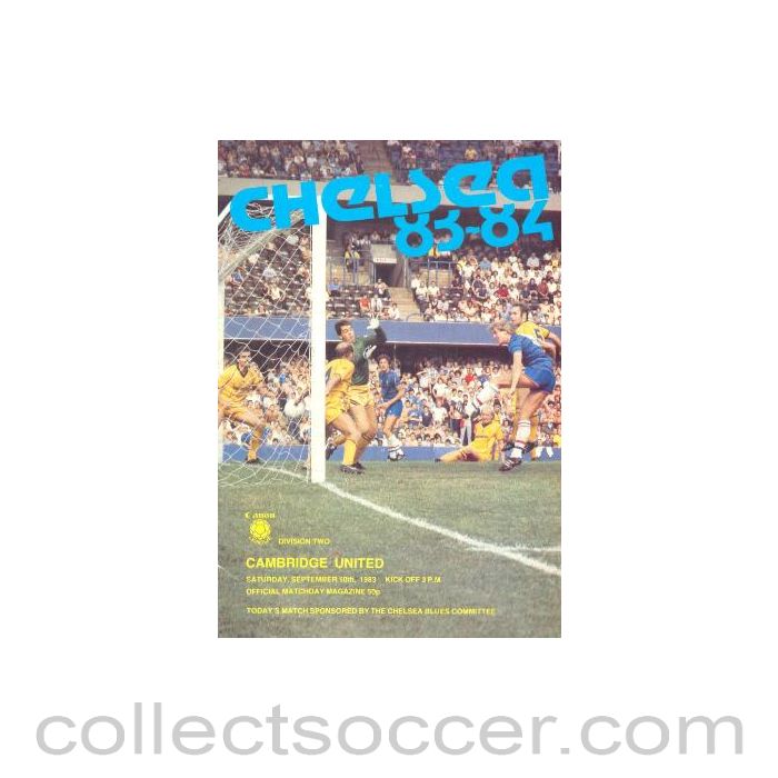 1983 - Chelsea v Cambridge United official programme 10/09/1983