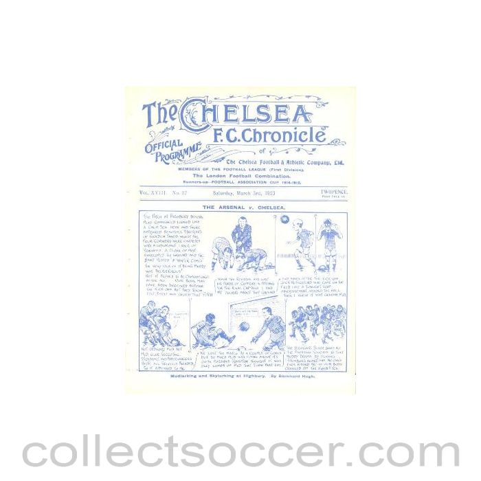 1923 - Chelsea v Cardiff City official programme 03/03/1923