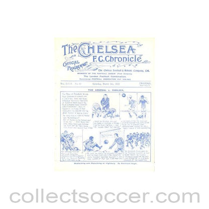 1923 - Chelsea v Cardiff City official programme 03/03/1923