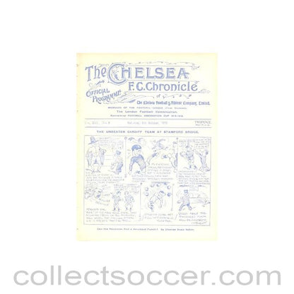 1923 - Chelsea v Cardiff City official programme 06/10/1923