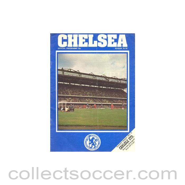 1975 - Chelsea v Carlisle United official programme 23/08/1975