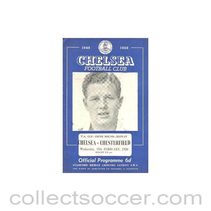 1950 - Chelsea v Chesterfield official programme 15/02/1950