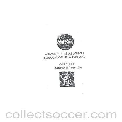 At Stamford Bridge Under 13 London Schools final official programme