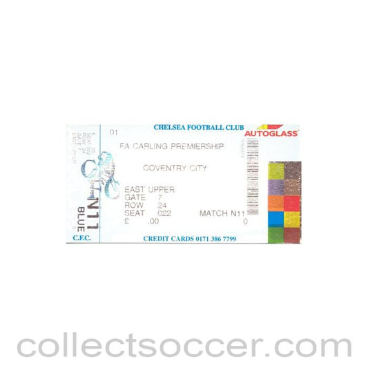 Chelsea v Coventry City unused ticket of an unknown season Premier League