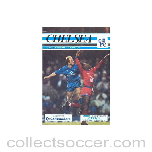 1991 - Chelsea v Everton official programme 01/01/1991