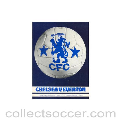 1977 - Chelsea v Everton official programme 03/12/1977
