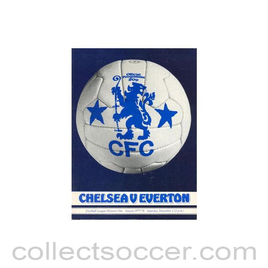 1977 - Chelsea v Everton official programme 03/12/1977