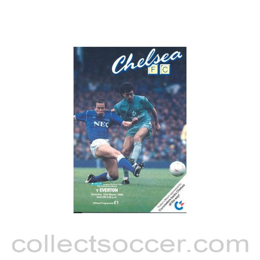 1988 - Chelsea v Everton official programme 12/03/1988