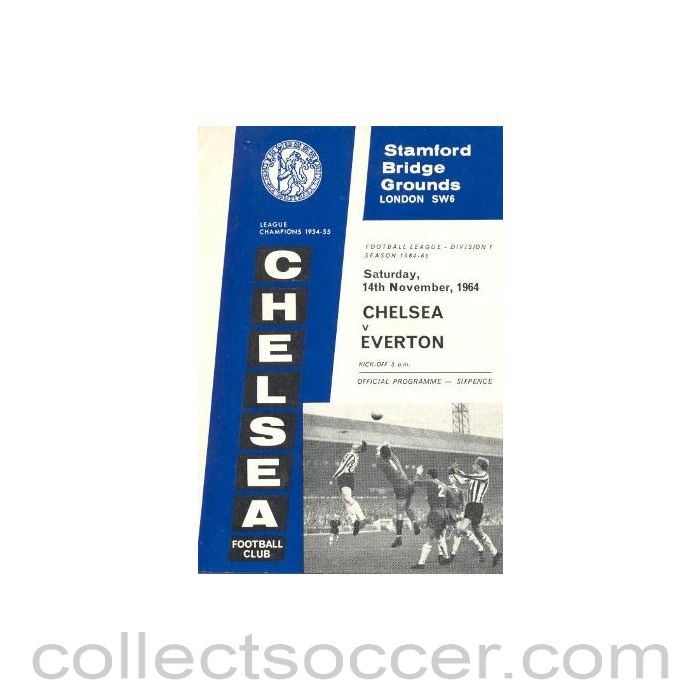 1964 - Chelsea v Everton official programme 14/11/1964