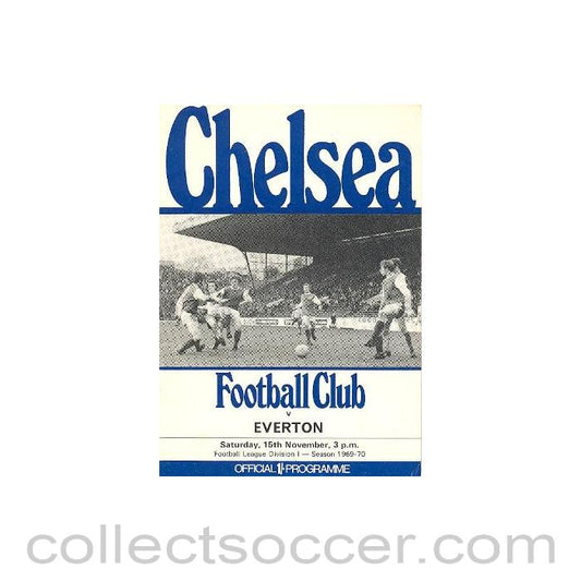 1969 - Chelsea v Everton official programme 15/11/1969 Football League