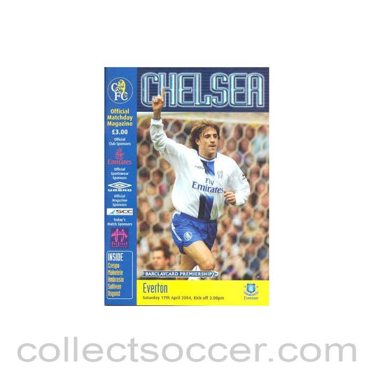 2004 - Chelsea v Everton official programme 17/04/2004