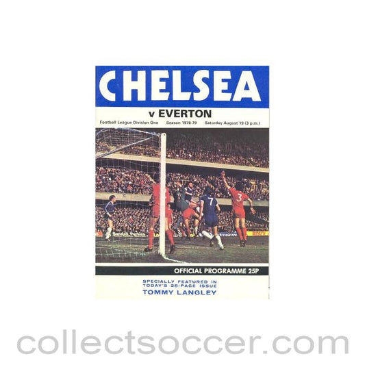 1978 - Chelsea v Everton official programme 19/08/1978