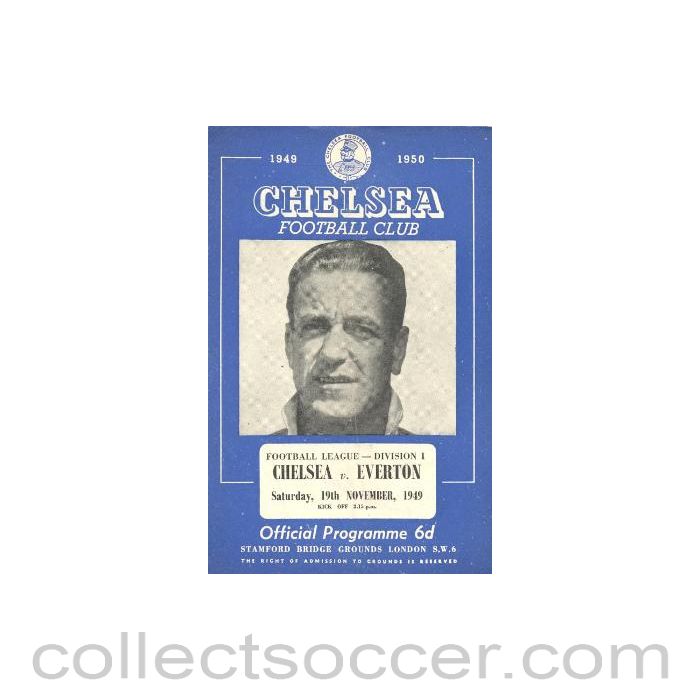 1949 - Chelsea v Everton official programme 19/11/1949